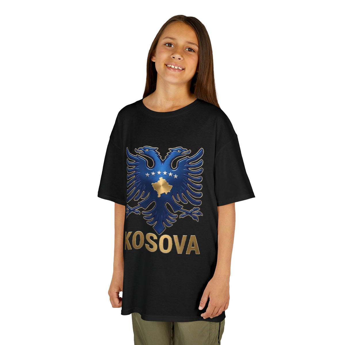 Kosova Edel Doppeladler Wappen - Unisex Kinder & Jugendliche T-Shirt
