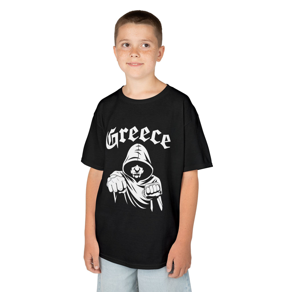 Greece Griechenland Hooligan Flagge Wappen Heimat Fußball Sport Fan Geschenkidee - Für Kinder & Jugendliche Unisex T-Shirt