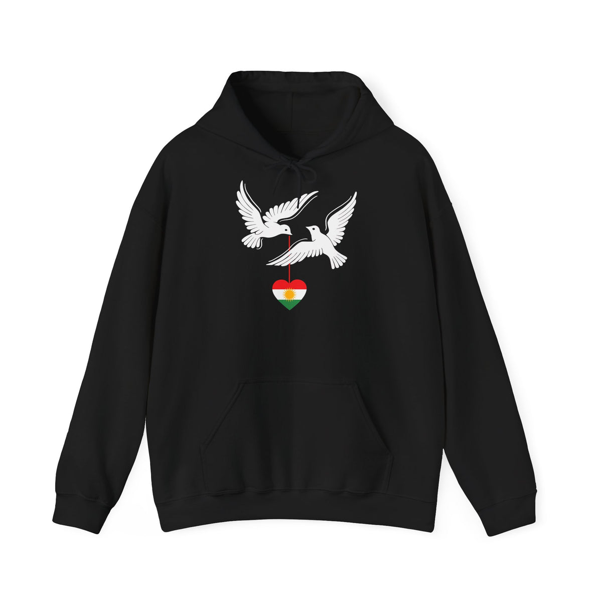 Kurdistan patria orgoglio stemma bandiera sport calcio regalo per tifosi - felpa con cappuccio unisex