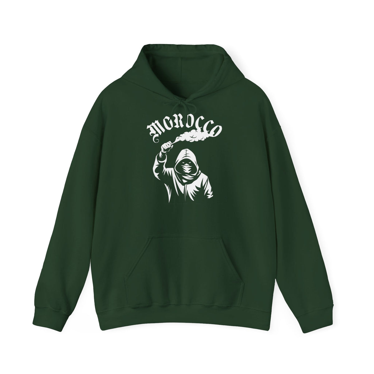 Stemma hooligan del Marocco, bandiera del Marocco, tifoso di calcio, sport, idea regalo - Felpa con cappuccio unisex