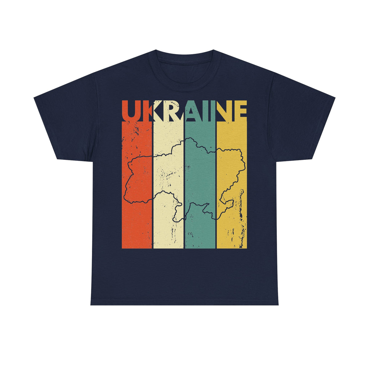 Bandera de Ucrania escudo idea de regalo afición al deporte moda vintage - Camiseta unisex