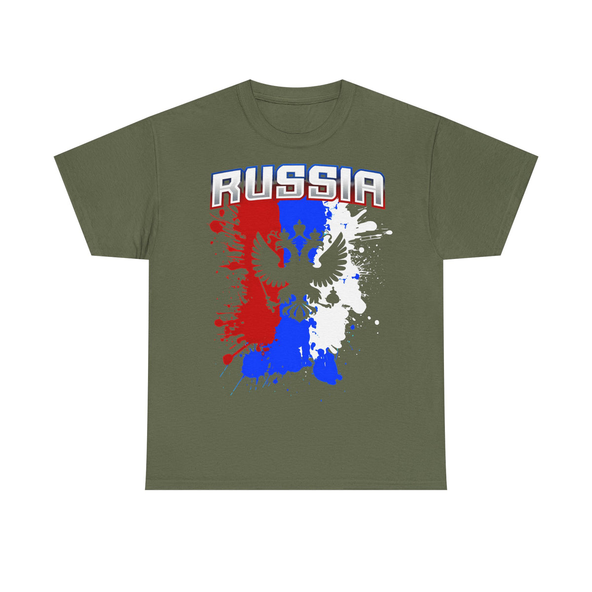 Rusia Rusia Moscú águila bandera escudo regalo deporte aficionado moda - Camiseta unisex
