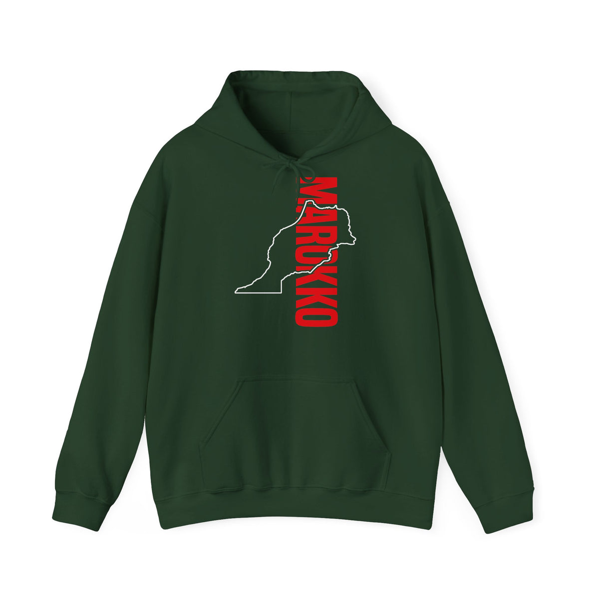 Stemma del Marocco Bandiera del Marocco Orgoglio Tifoso di calcio Sport Idea regalo - Felpa con cappuccio unisex