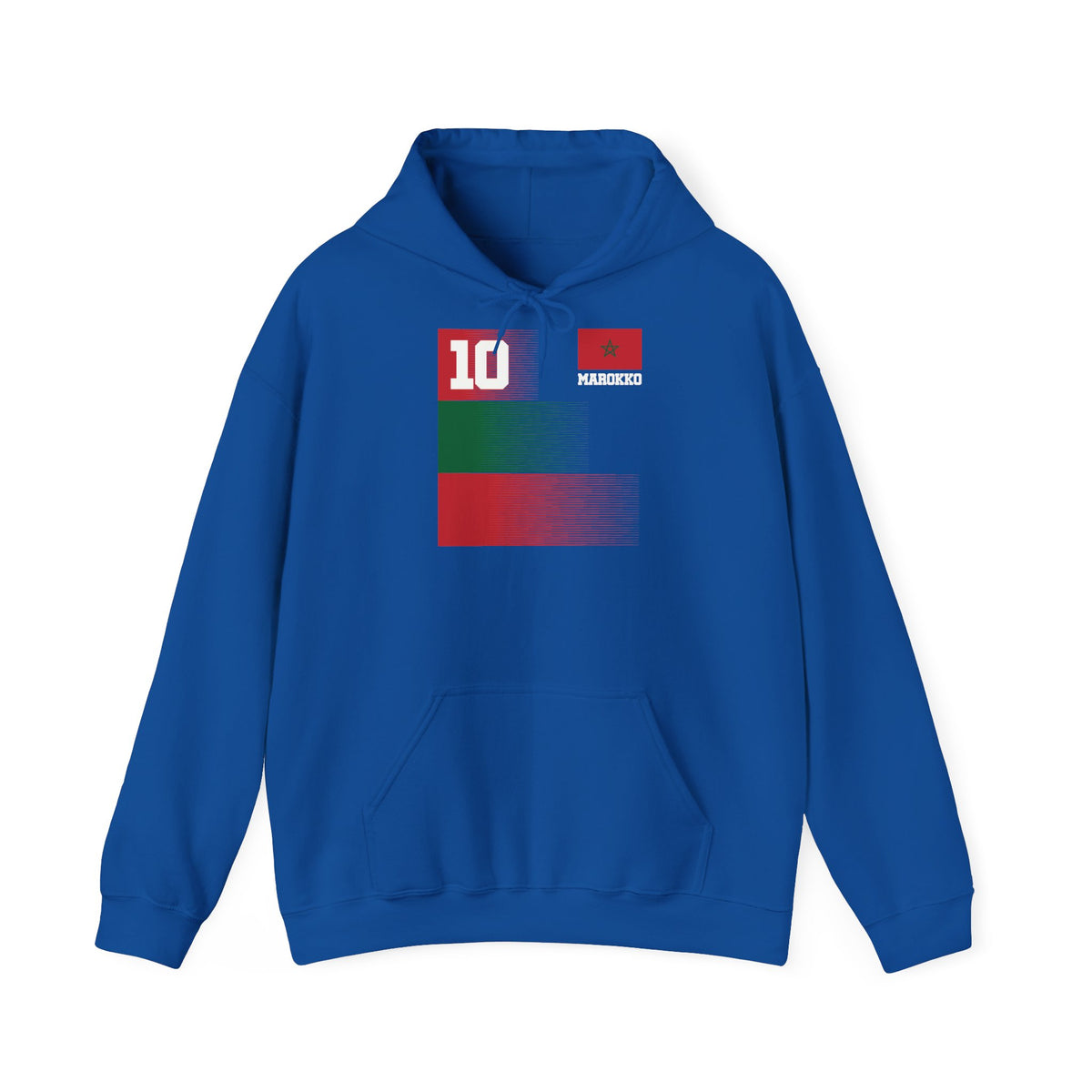 Stemma del Marocco Bandiera del Marocco Orgoglio Tifoso di calcio Sport Idea regalo - Felpa con cappuccio unisex