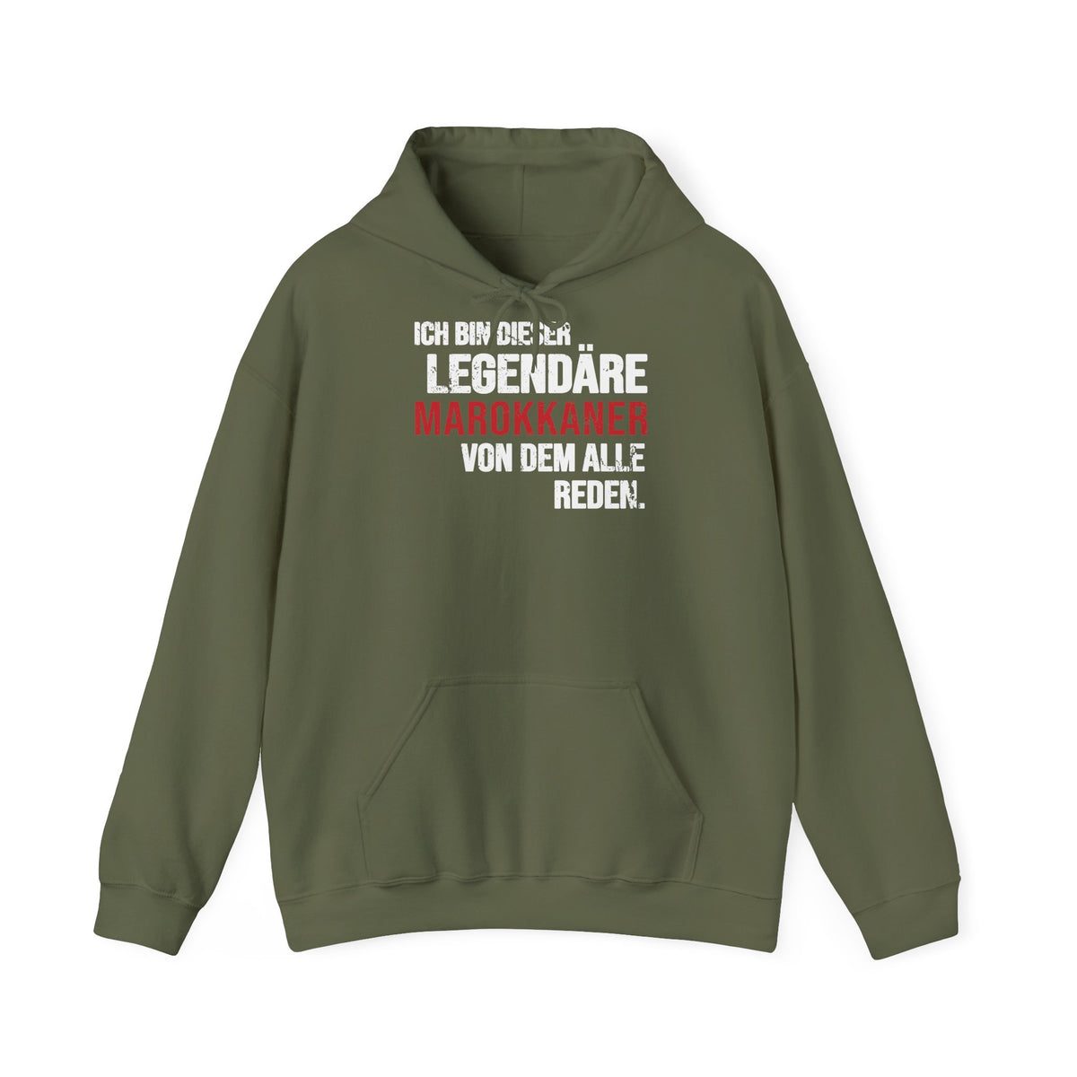 Stemma del Marocco Bandiera del Marocco Orgoglio Tifoso di calcio Sport Idea regalo - Felpa con cappuccio unisex