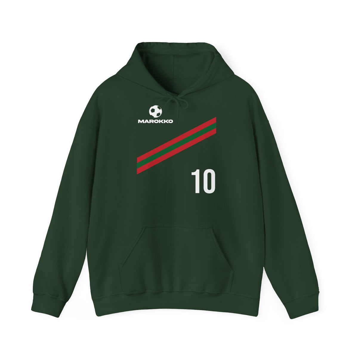 Stemma del Marocco Bandiera del Marocco Orgoglio Tifoso di calcio Sport Idea regalo - Felpa con cappuccio unisex