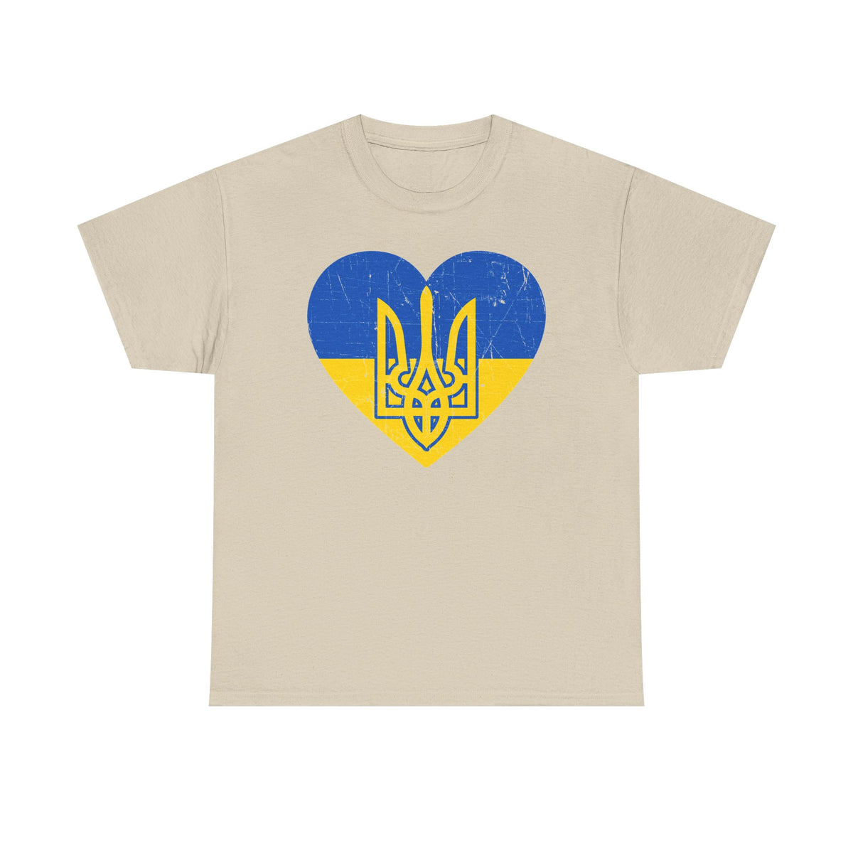 Bandera de Ucrania escudo idea de regalo afición al deporte moda vintage - Camiseta unisex