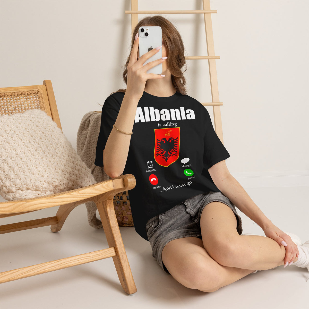 Albania Wappen Shqiptar Flagge Adler Fußball Fan Sport Unisex T Shirt