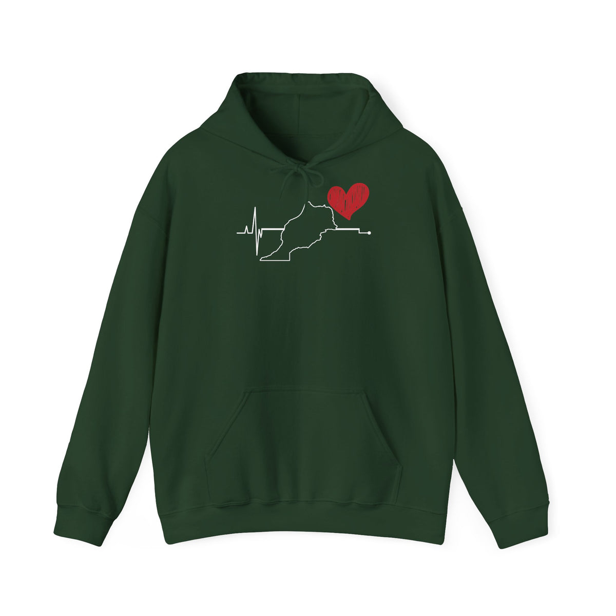 Stemma del Marocco Bandiera del Marocco Orgoglio Tifoso di calcio Sport Idea regalo - Felpa con cappuccio unisex
