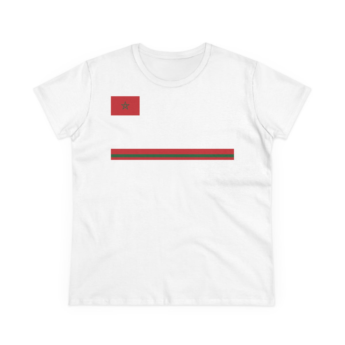 Escudo de Marruecos, bandera de Marruecos, orgullo, aficionada al fútbol y al deporte, idea de regalo - Camiseta para mujer