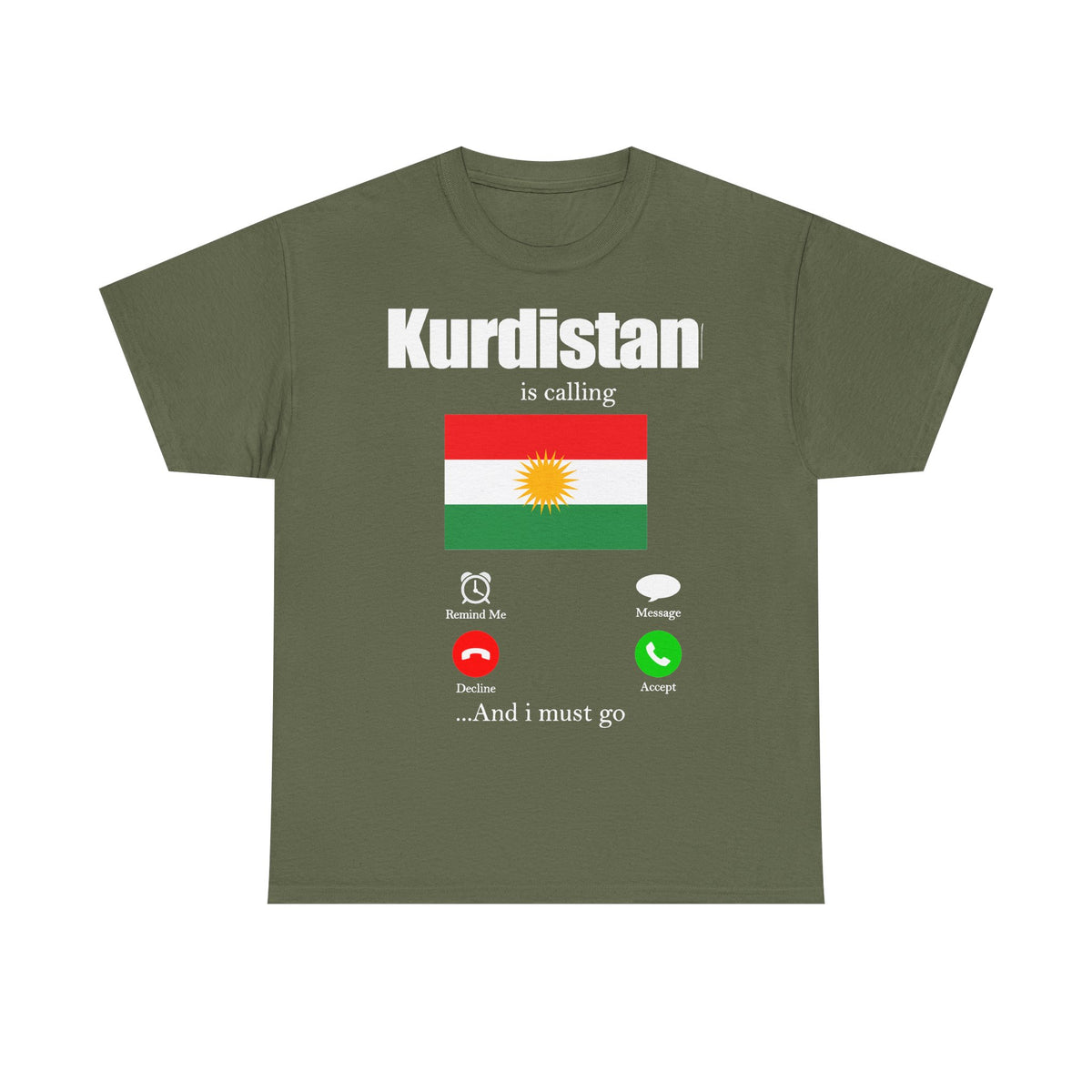 Kurdistán Azadi Escudo Bandera Patria Newroz Regalo - Camiseta unisex
