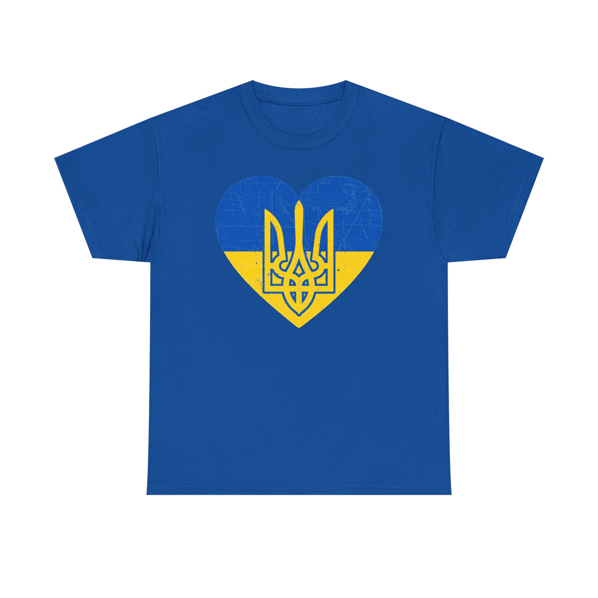 Bandera de Ucrania escudo idea de regalo afición al deporte moda vintage - Camiseta unisex