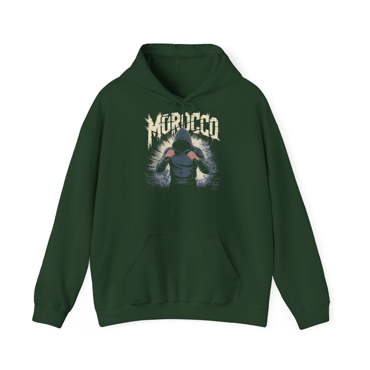 Stemma hooligan del Marocco, bandiera del Marocco, tifoso di calcio, sport, idea regalo - Felpa con cappuccio unisex