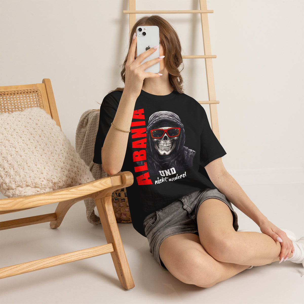 Albania Wappen Shqiptar Flagge Adler Fußball Fan Sport Unisex T Shirt