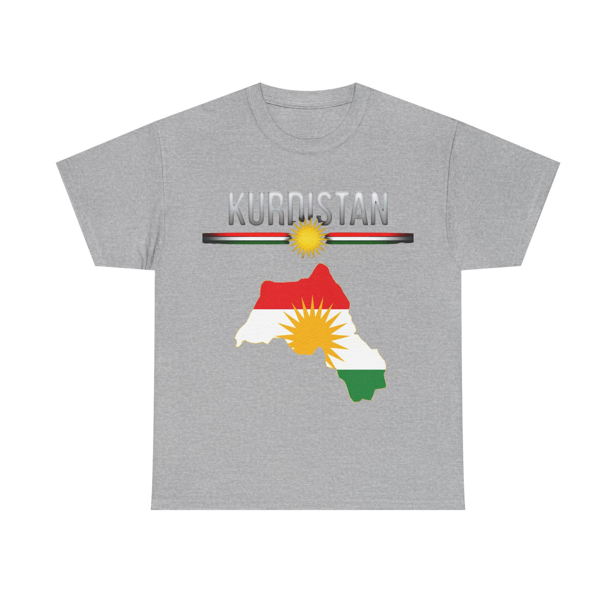 Kurdistán Bandera Sol Escudo Patria Orgullo - Camiseta unisex
