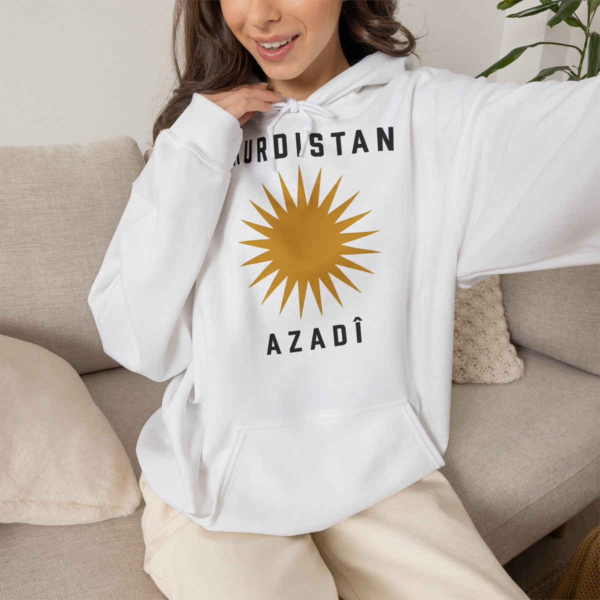 Kurdistan Azadi Sonne Wappen Flagge - Unisex Hoodie