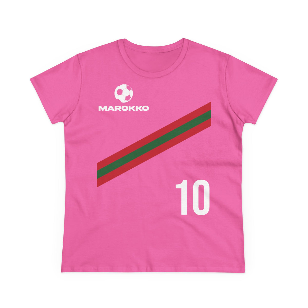 Escudo de Marruecos, bandera de Marruecos, orgullo, aficionada al fútbol y al deporte, idea de regalo - Camiseta para mujer
