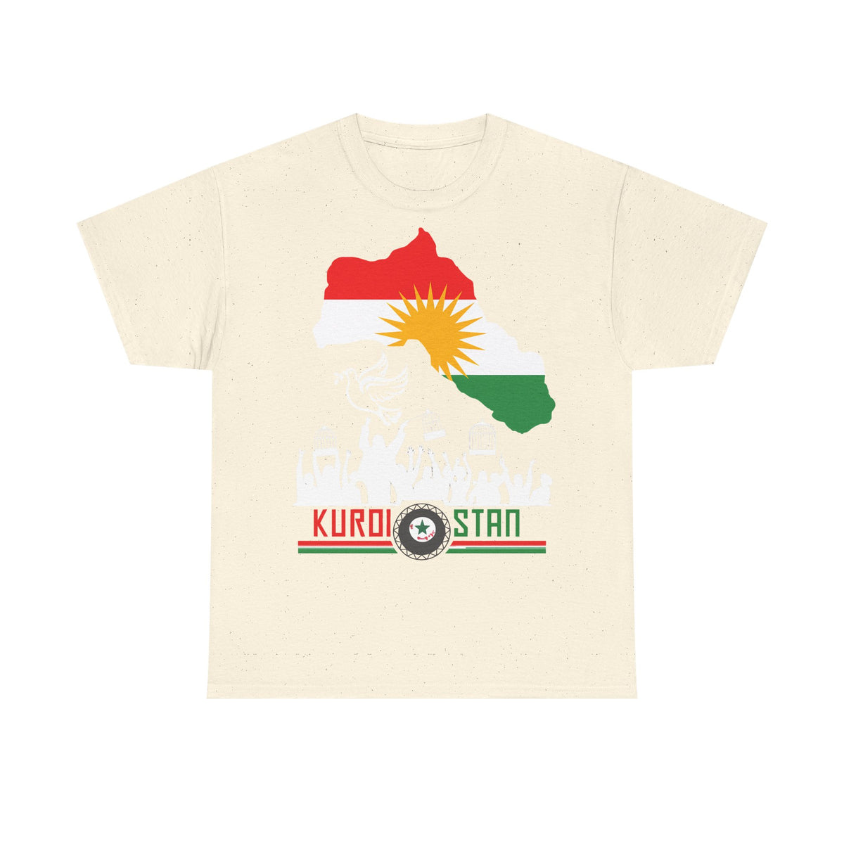 Kurdistán Azadi Escudo Bandera Patria Newroz Regalo - Camiseta unisex