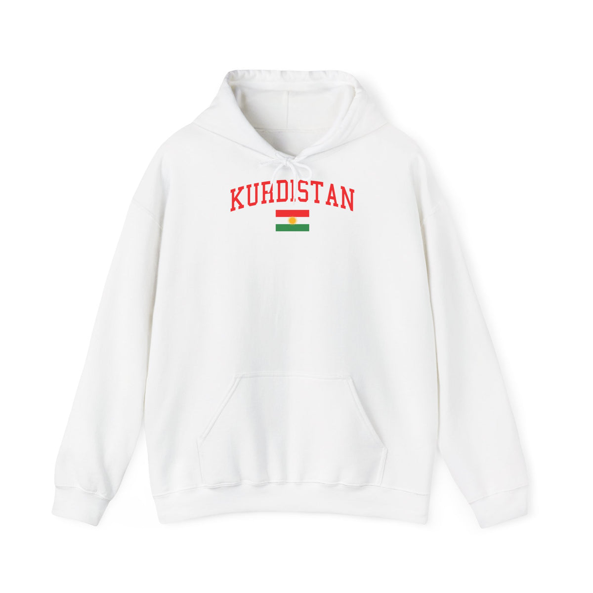 Kurdistan patria orgoglio stemma bandiera sport calcio regalo per tifosi - felpa con cappuccio unisex