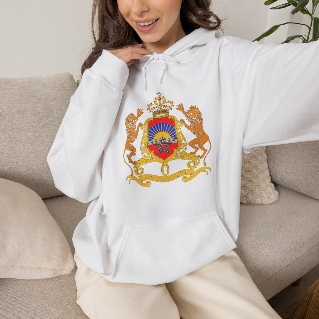 Marokko Wappen Morocco Flagge Stolz Fußball Fan Sport Geschenkidee - Unisex Hoodie