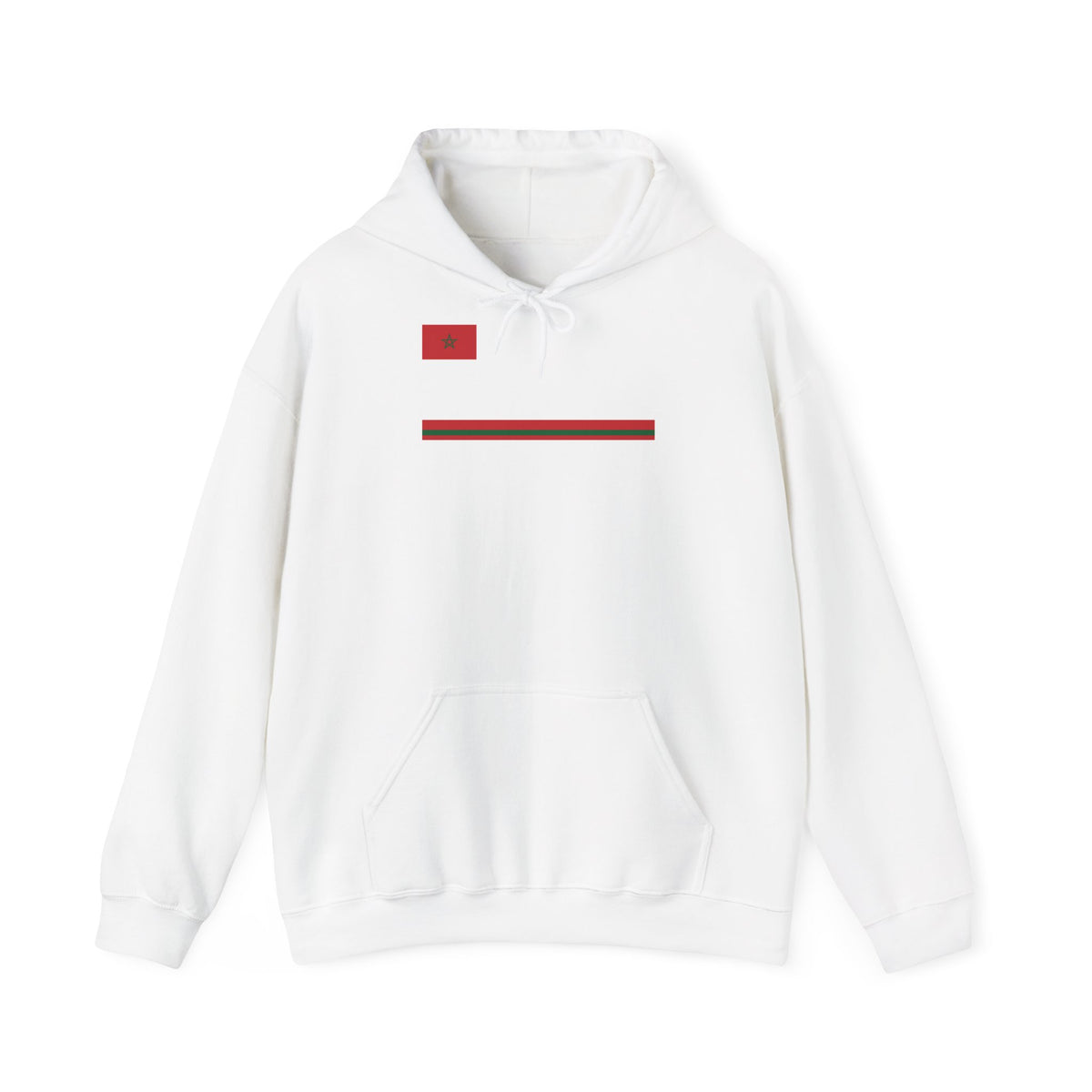 Stemma del Marocco Bandiera del Marocco Orgoglio Tifoso di calcio Sport Idea regalo - Felpa con cappuccio unisex