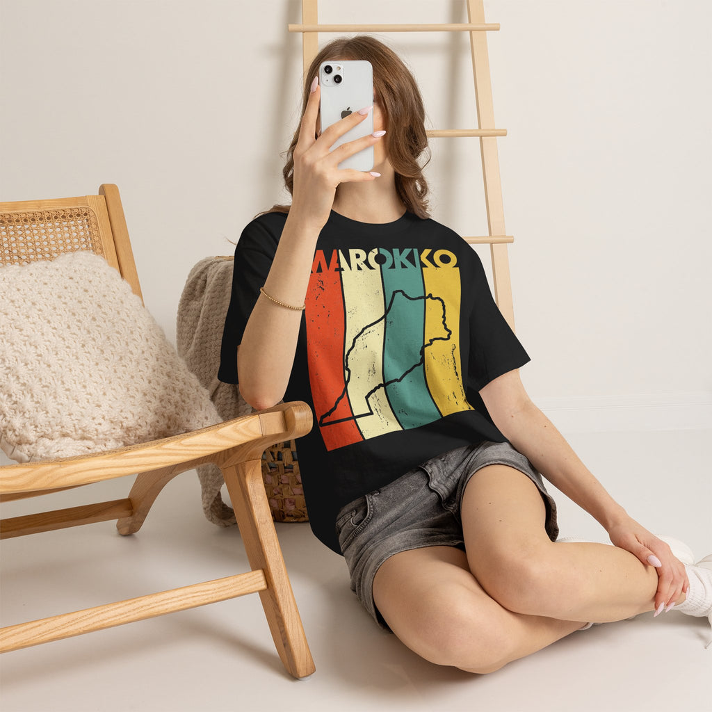 Marokko Wappen Morocco Flagge Stolz Fußball Fan Sport FGeschenkidee - Unisex T-Shirt