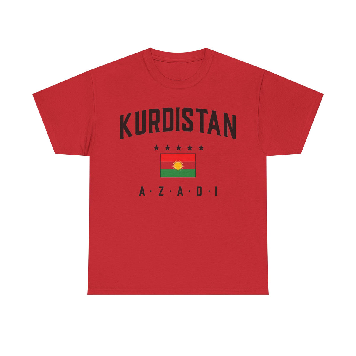 Camiseta unisex de Kurdistán AZADI con bandera, orgullo, Newroz y escudo