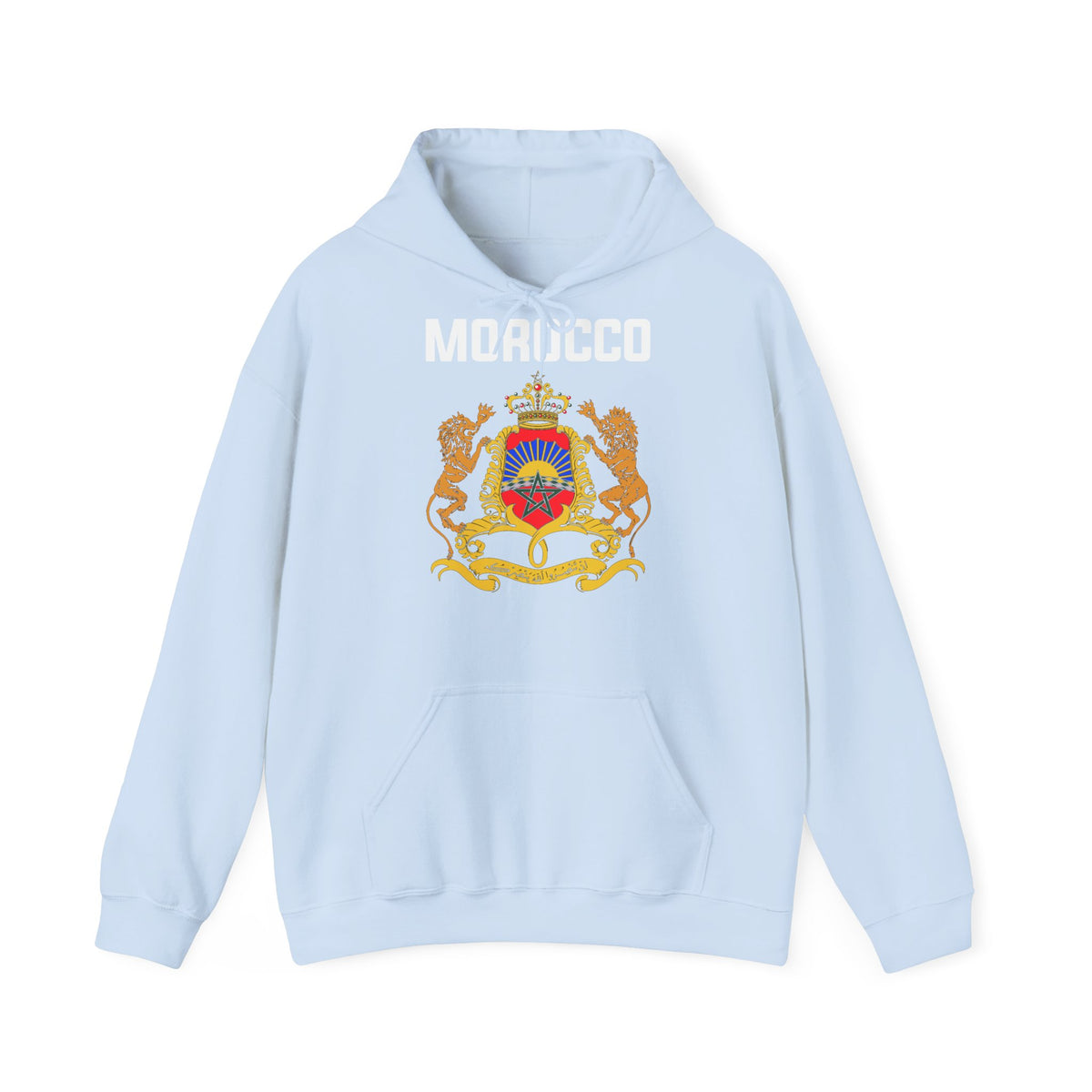 Stemma del Marocco Bandiera del Marocco Orgoglio Tifoso di calcio Sport Idea regalo - Felpa con cappuccio unisex