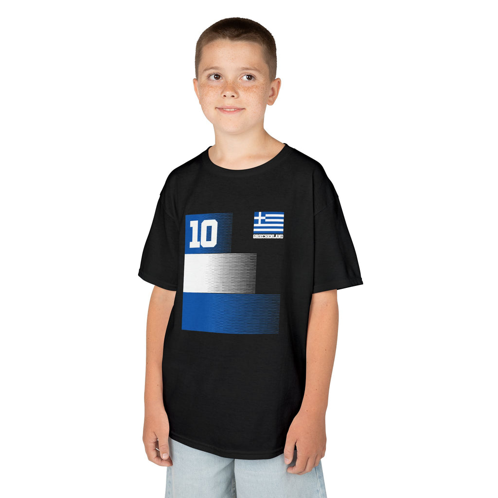 Greece Griechenland Flagge Wappen Heimat Fußball Sport Fan Geschenkidee - Für Kinder & Jugendliche Unisex T-Shirt