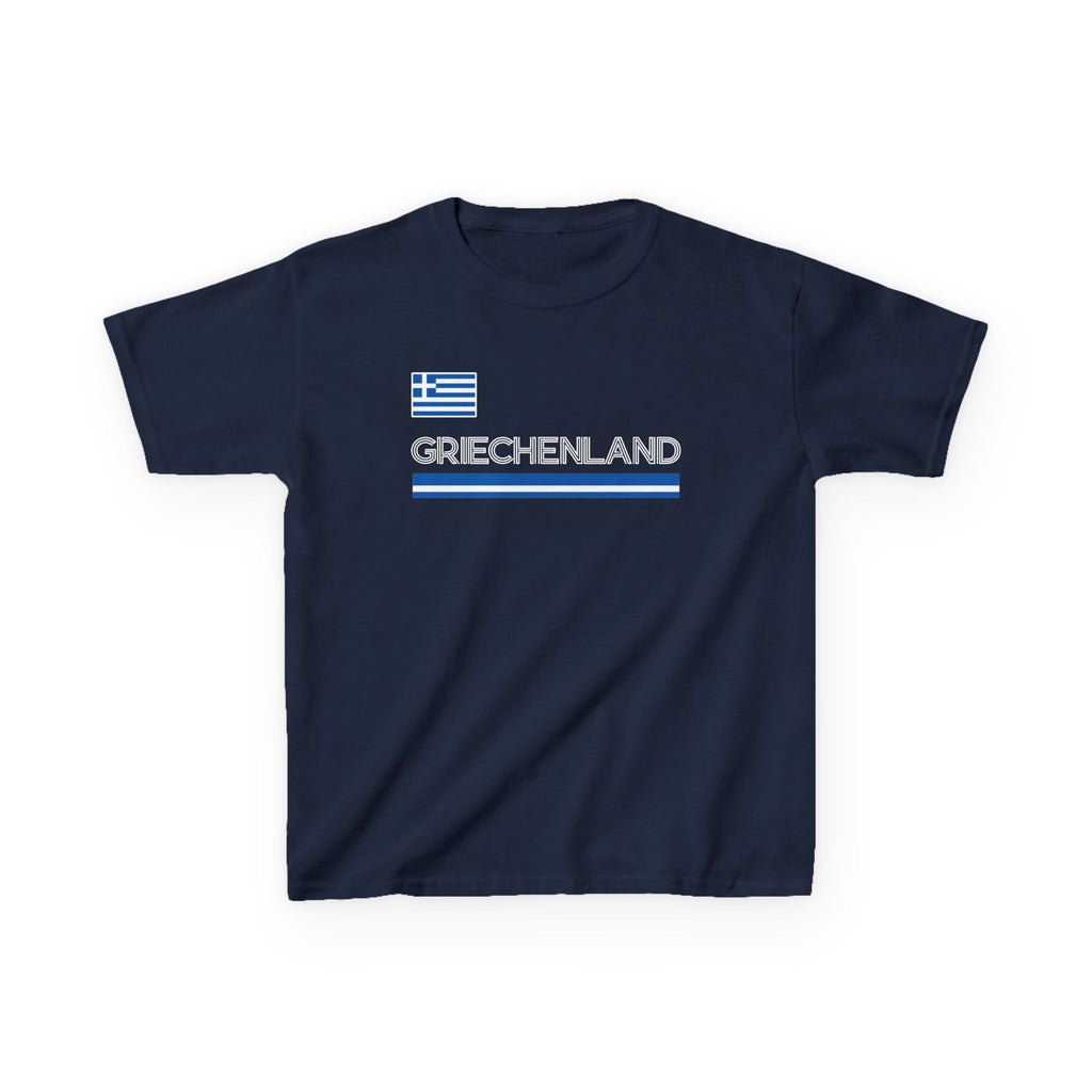 Greece Griechenland Flagge Wappen Heimat Fußball Sport Fan Geschenkidee - Für Kinder & Jugendliche Unisex T-Shirt