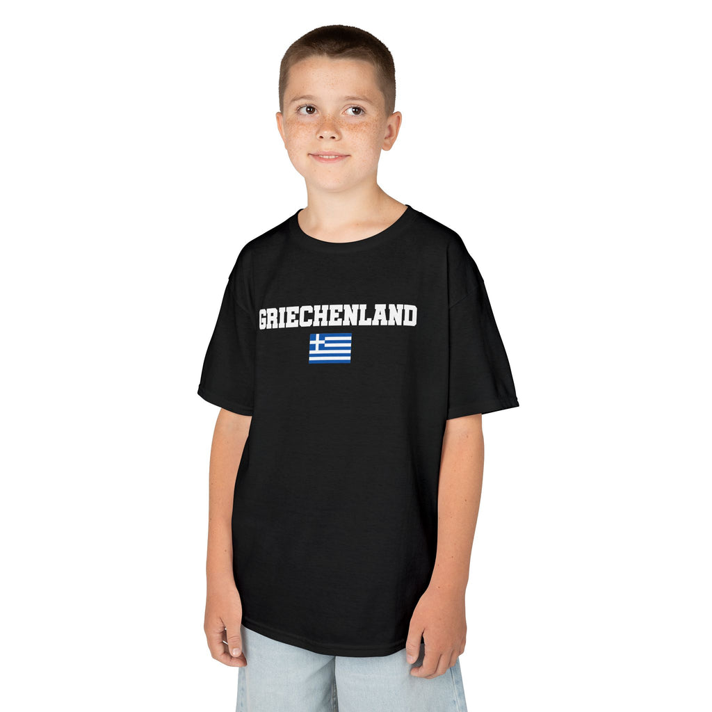 Greece Griechenland Flagge Wappen Heimat Fußball Sport Fan Geschenkidee - Für Kinder & Jugendliche Unisex T-Shirt