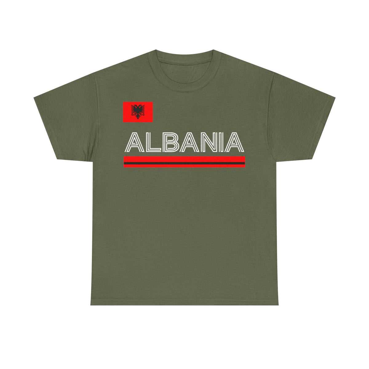 Camiseta unisex de Albania, escudo albanés, bandera, águila, fútbol, aficionado, deporte