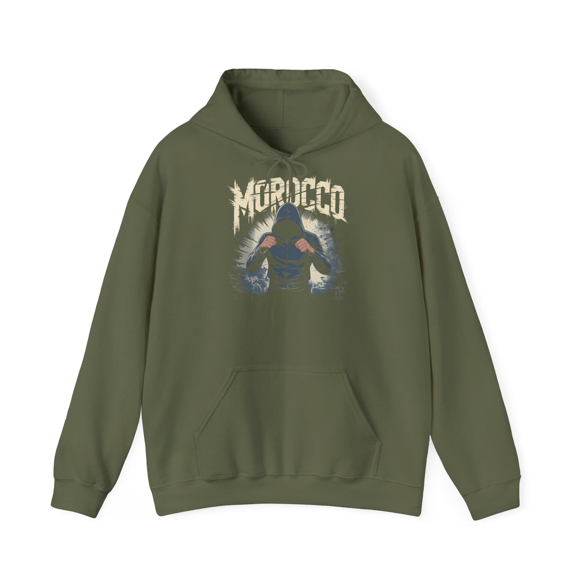 Stemma hooligan del Marocco, bandiera del Marocco, tifoso di calcio, sport, idea regalo - Felpa con cappuccio unisex