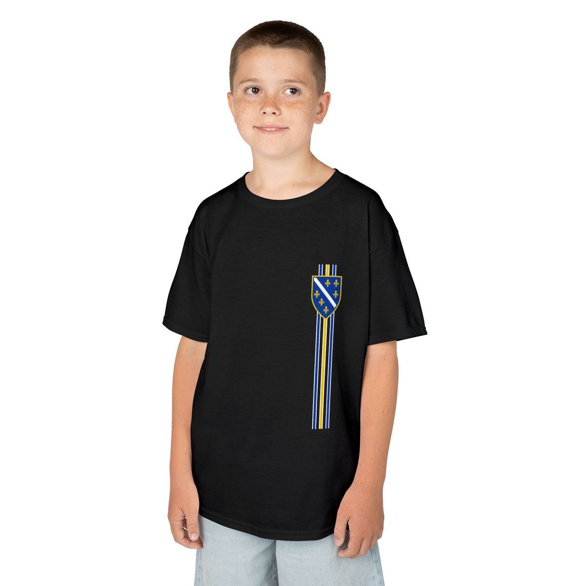 Bosnia Edel Wappen Sport Fan Fußball - Unisex Kinder & Jugendliche T-Shirt