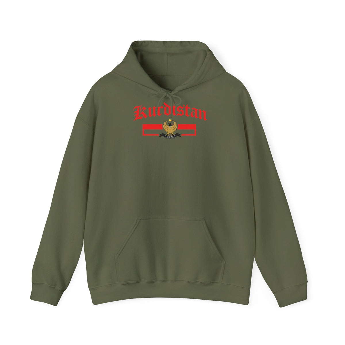 Kurdistan patria orgoglio stemma bandiera sport calcio regalo per tifosi - felpa con cappuccio unisex