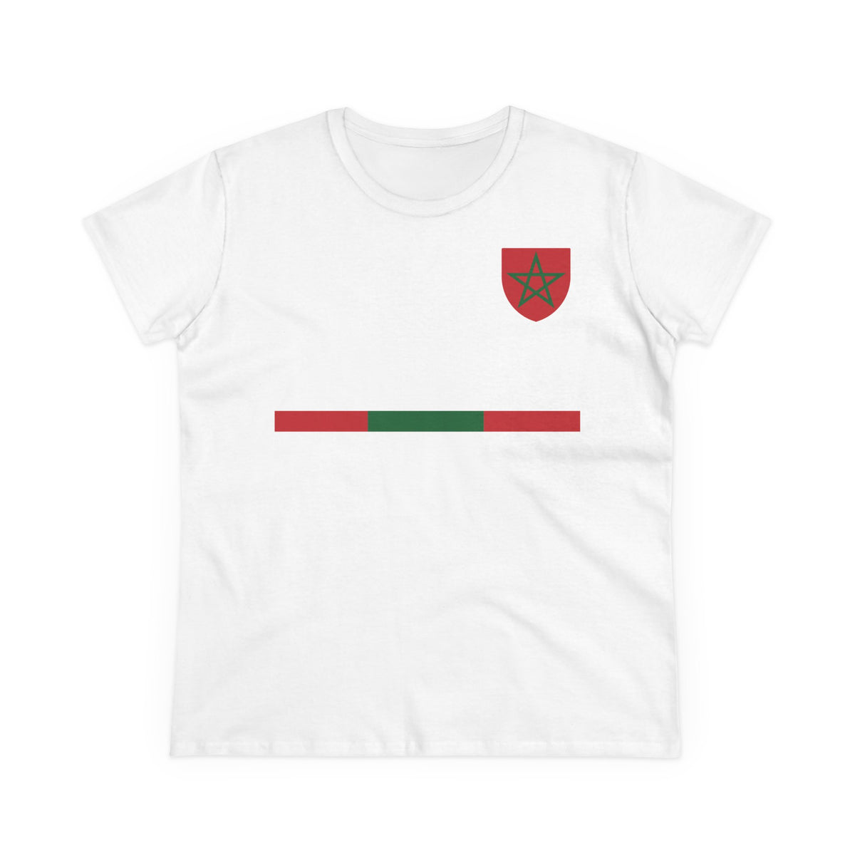 Escudo de Marruecos, bandera de Marruecos, orgullo, aficionada al fútbol y al deporte, idea de regalo - Camiseta para mujer