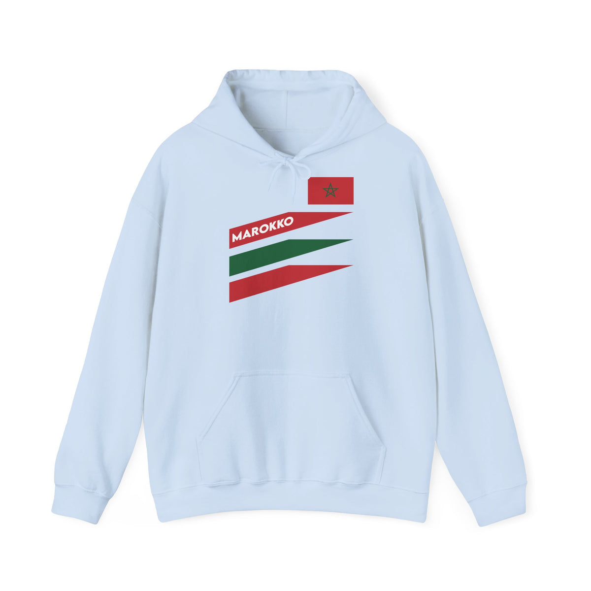 Stemma del Marocco Bandiera del Marocco Orgoglio Tifoso di calcio Sport Idea regalo - Felpa con cappuccio unisex