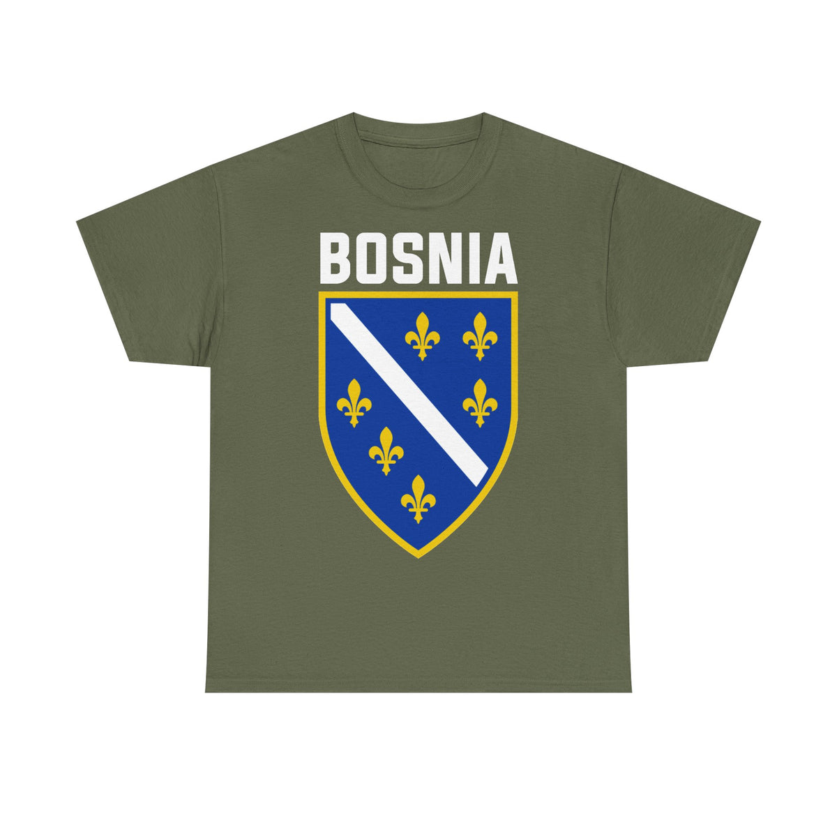 Bosnia Edel Wappen Flagge Stolz  Fußball fan Geschenkidee - Unisex T-Shirt