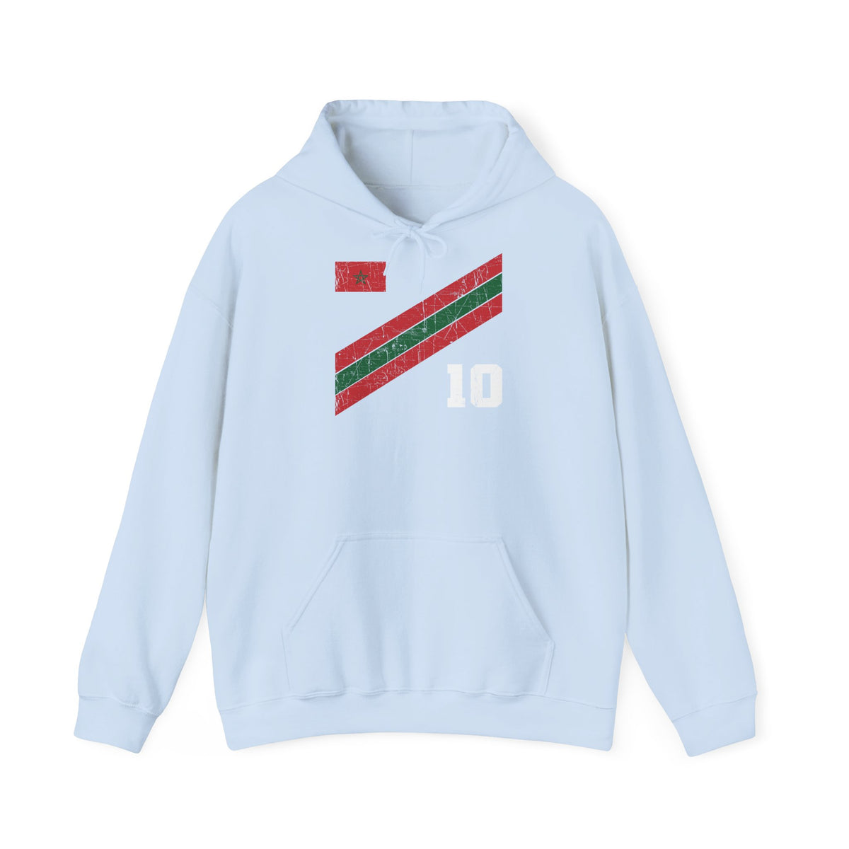 Stemma del Marocco Bandiera del Marocco Orgoglio Tifoso di calcio Sport Idea regalo - Felpa con cappuccio unisex