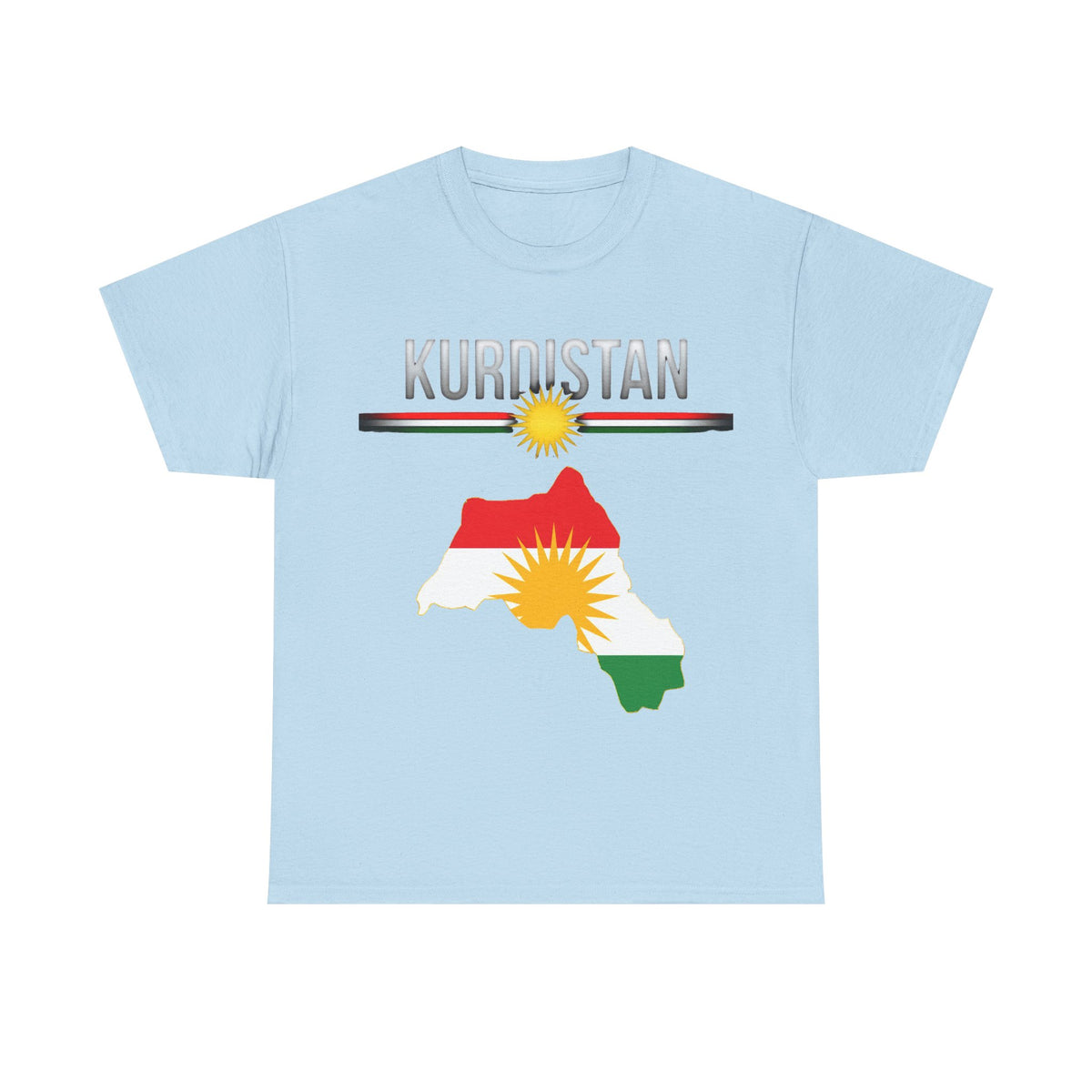 Kurdistán Bandera Sol Escudo Patria Orgullo - Camiseta unisex