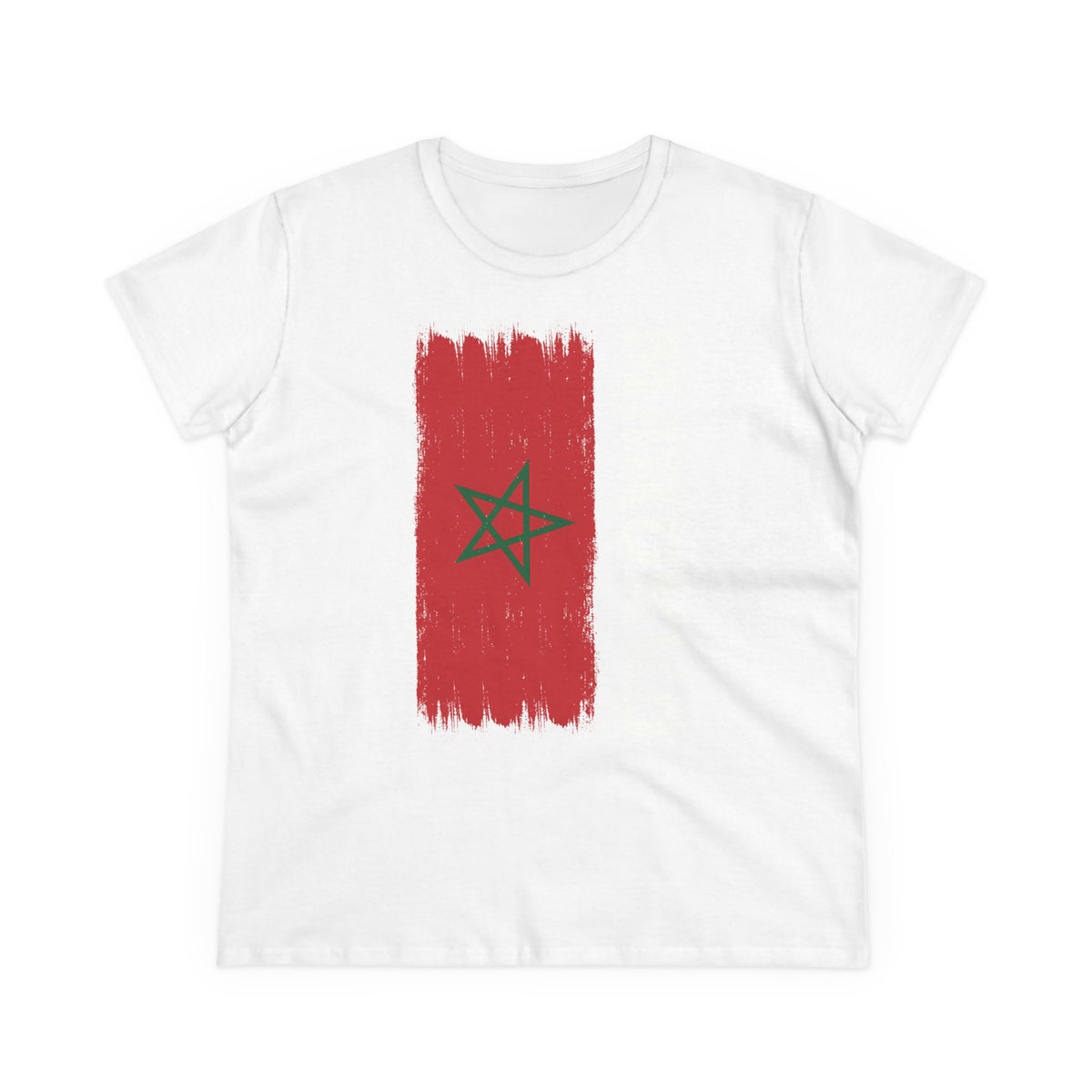 Escudo de Marruecos, bandera de Marruecos, orgullo, aficionada al fútbol y al deporte, idea de regalo - Camiseta para mujer