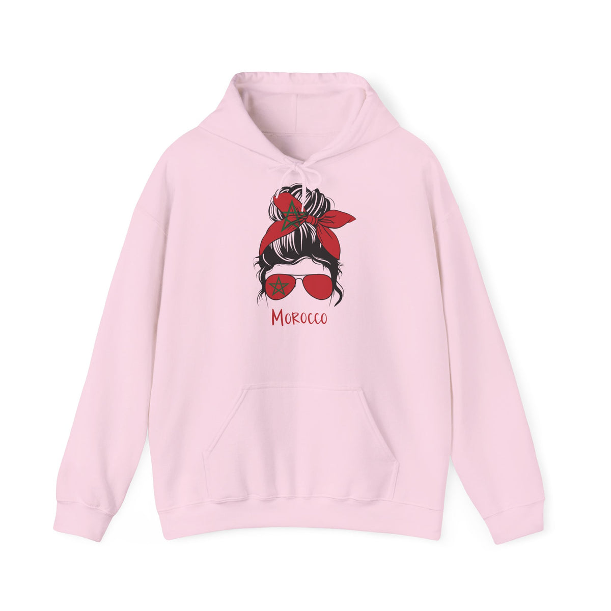 Stemma del Marocco Bandiera del Marocco Orgoglio Tifoso di calcio Sport Idea regalo - Felpa con cappuccio unisex