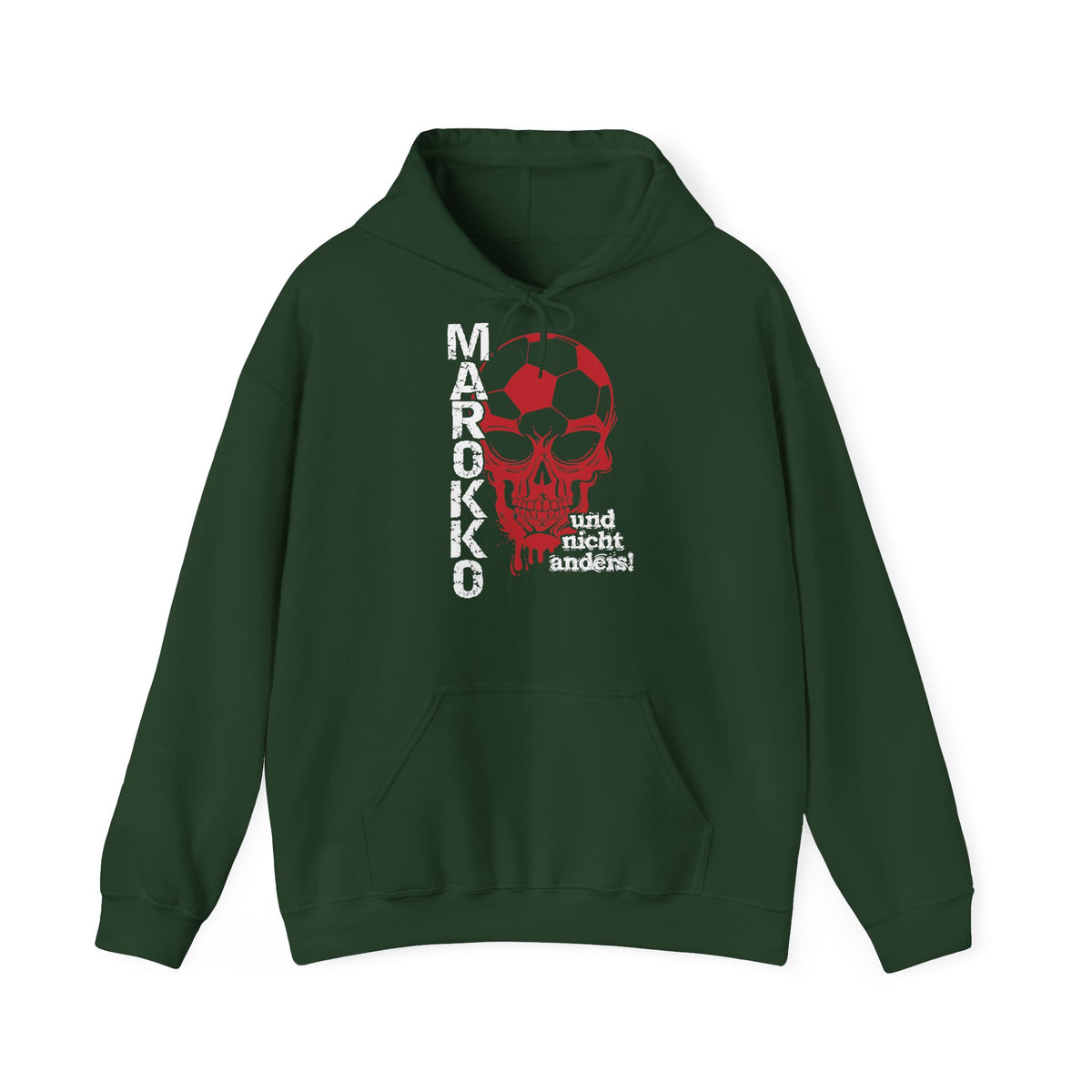 Stemma del Marocco Bandiera del Marocco Orgoglio Tifoso di calcio Sport Idea regalo - Felpa con cappuccio unisex