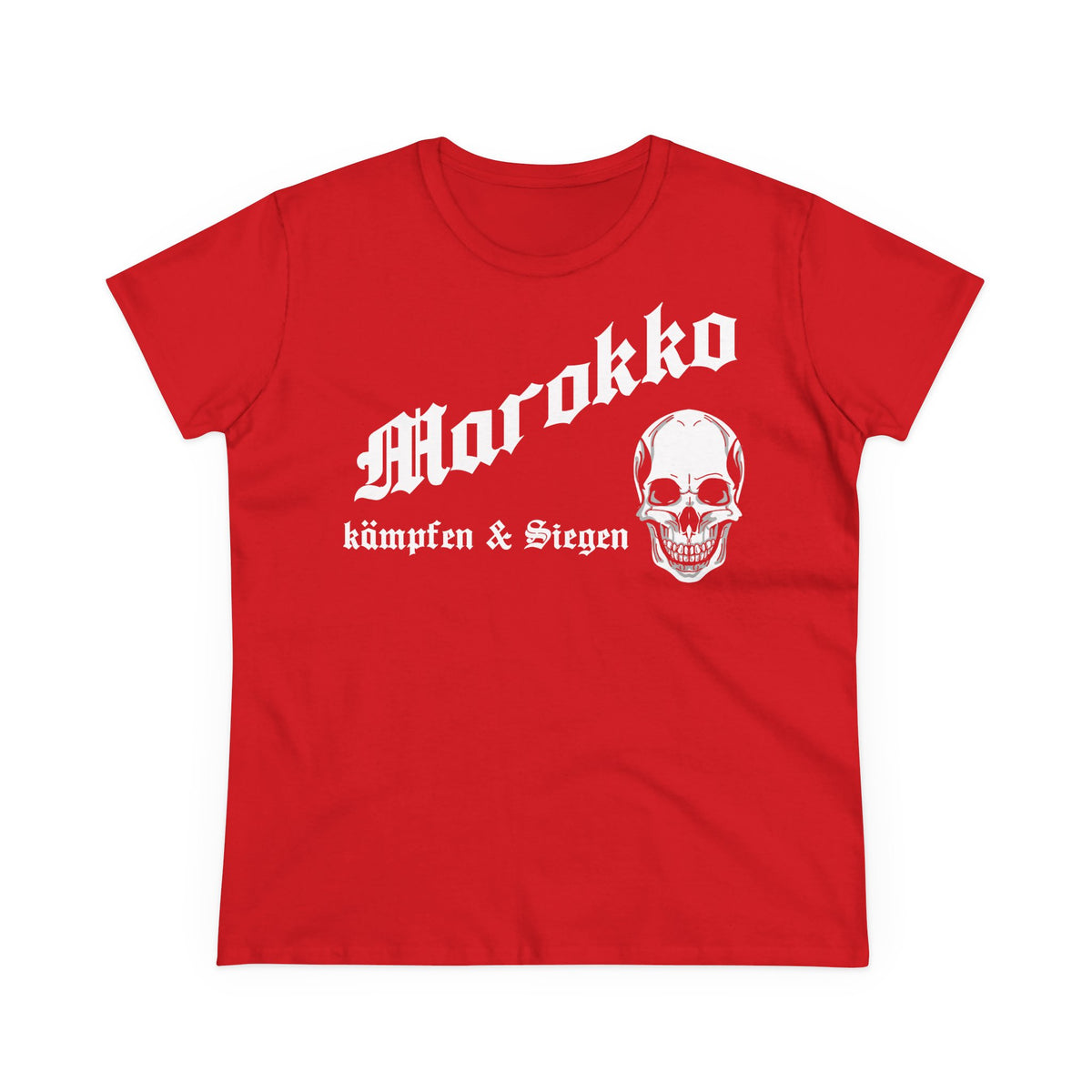 Escudo de Marruecos, bandera de Marruecos, orgullo, aficionada al fútbol y al deporte, idea de regalo - Camiseta para mujer