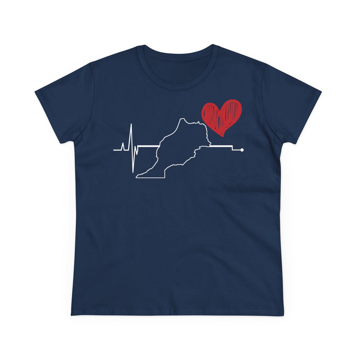 Escudo de Marruecos, bandera de Marruecos, orgullo, aficionada al fútbol y al deporte, idea de regalo - Camiseta para mujer