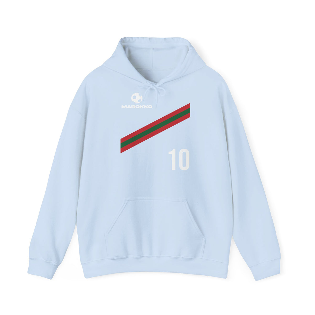 Stemma del Marocco Bandiera del Marocco Orgoglio Tifoso di calcio Sport Idea regalo - Felpa con cappuccio unisex