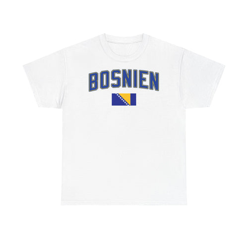 Bosnia escudo bandera orgullo patria aficionado al fútbol idea de regalo - Camiseta unisex