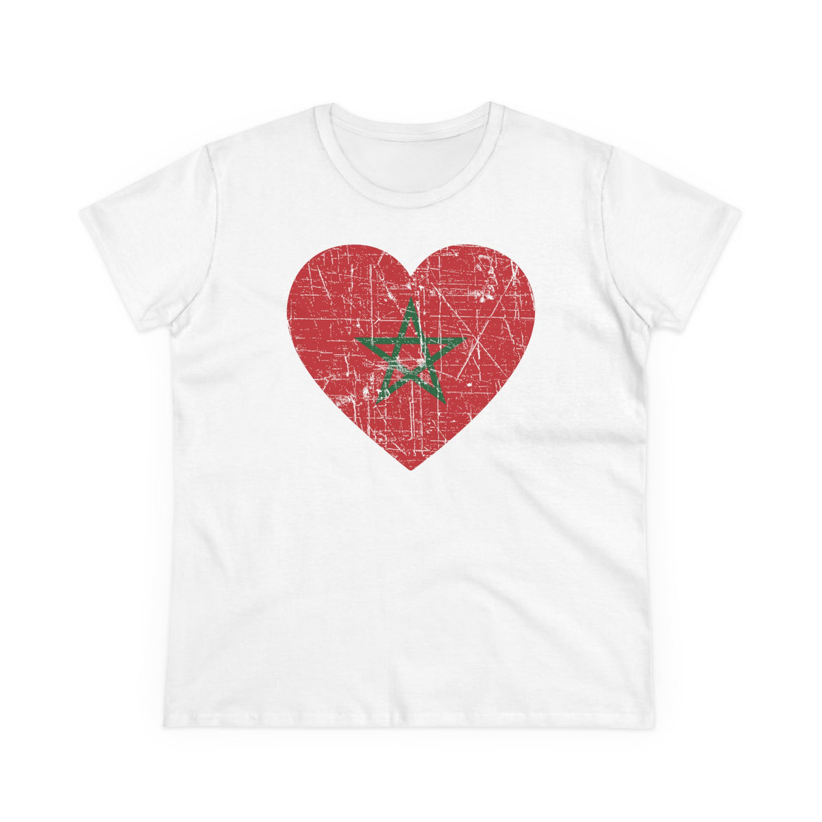 Escudo de Marruecos, bandera de Marruecos, orgullo, aficionada al fútbol y al deporte, idea de regalo - Camiseta para mujer