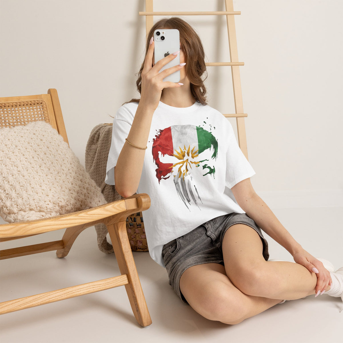 Kurdistan Maske Flagge Azadi Newroz - Unisex T-shirt