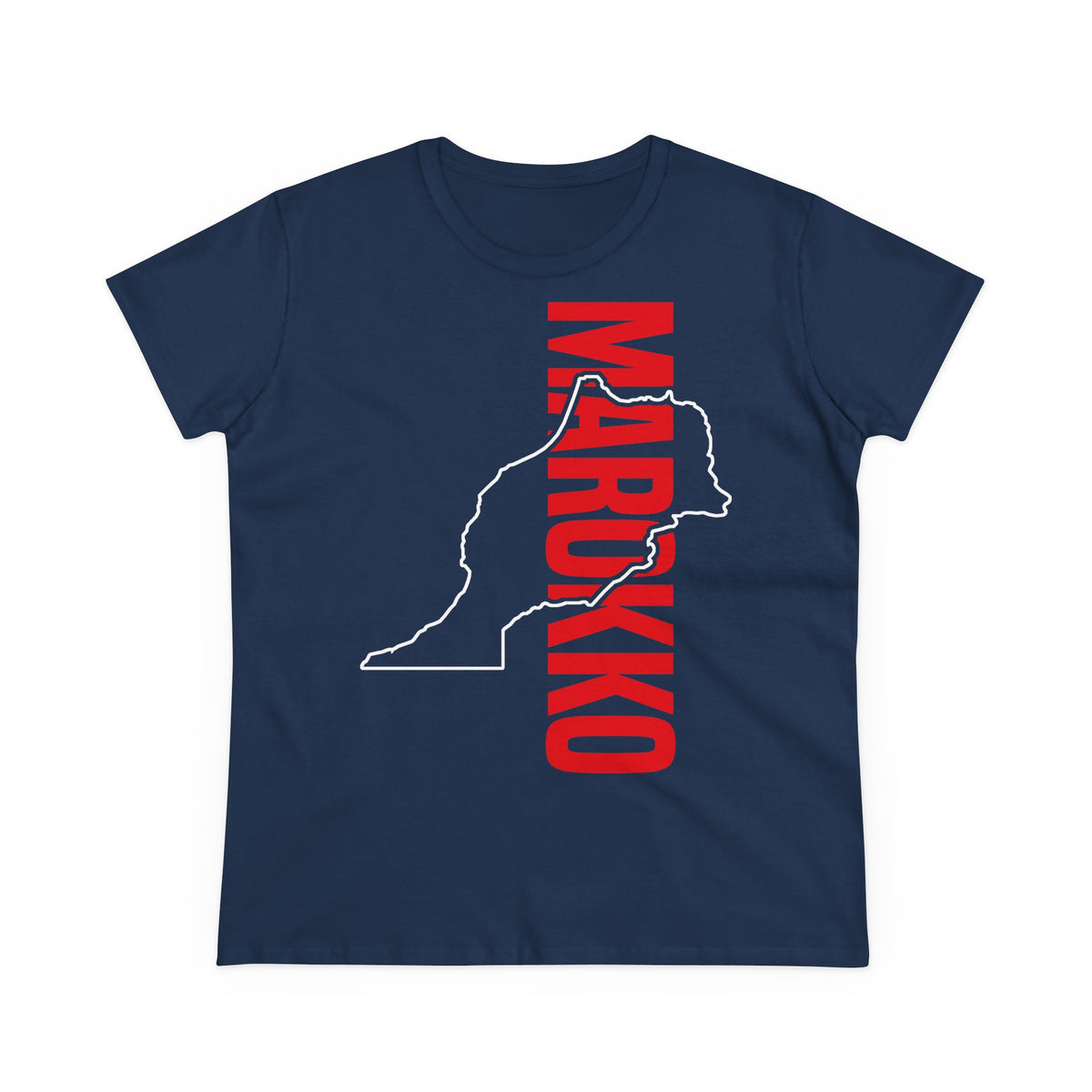 Escudo de Marruecos, bandera de Marruecos, orgullo, aficionada al fútbol y al deporte, idea de regalo - Camiseta para mujer